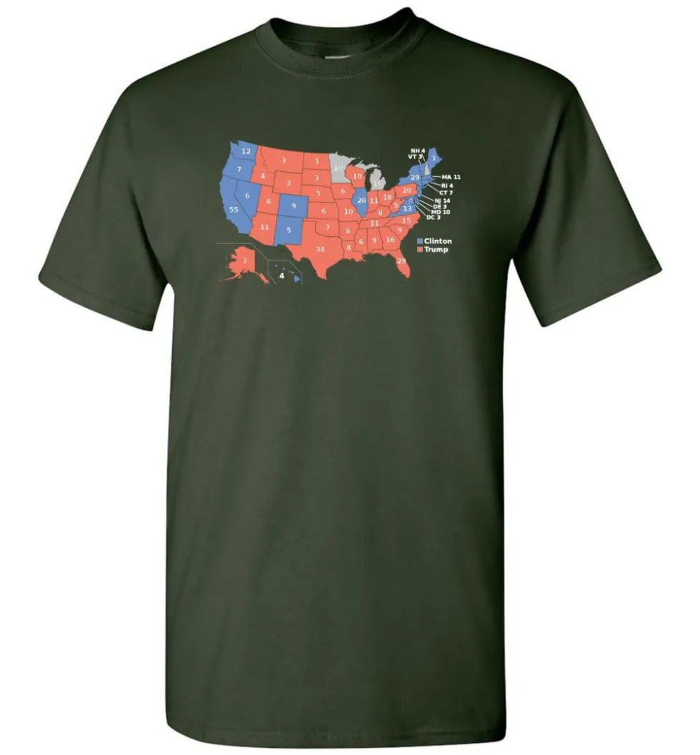 2016 Presidential Election Map Shirt - Short Sleeve T-Shirt