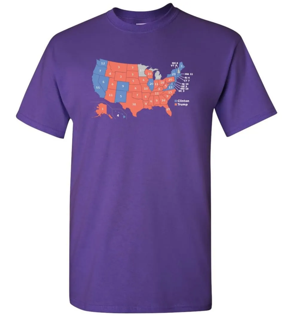 2016 Presidential Election Map Shirt - Short Sleeve T-Shirt