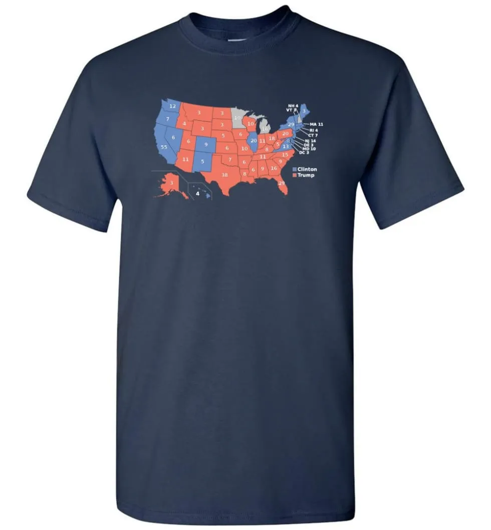 2016 Presidential Election Map Shirt - Short Sleeve T-Shirt