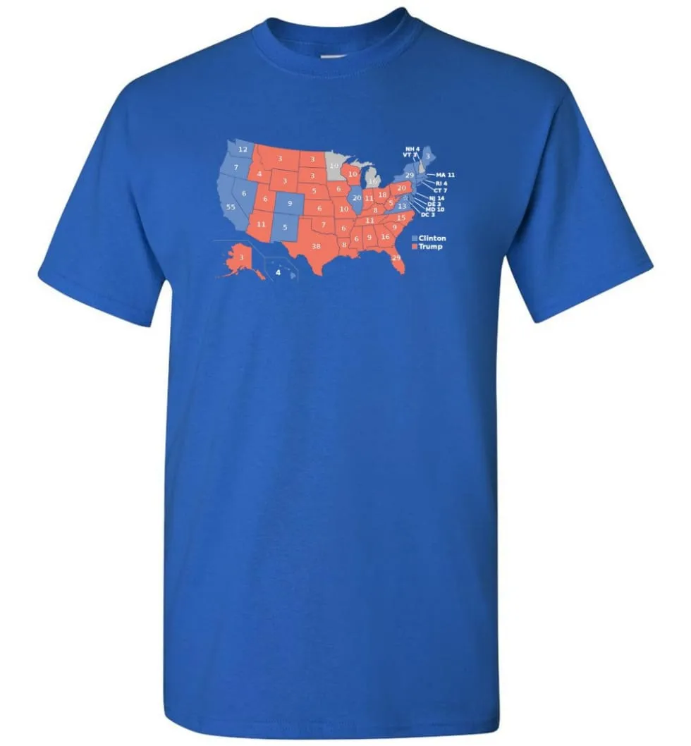 2016 Presidential Election Map Shirt - Short Sleeve T-Shirt