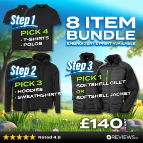 8 Item Lone Ranger Embroidered/Printed Workwear Bundle with Free Logo