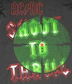 AC/DC Shooters Women's / Juniors T-shirt, Black (Medium)