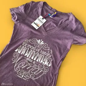 Anonymous was a Woman V-neck T-shirt