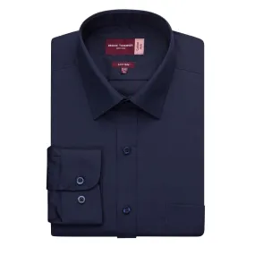 BA148-16 Brook Taverner Mens Long Sleeve Rapino Shirt Navy 16"