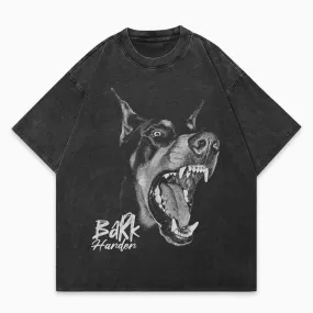 Bark Harder Doberman Washed Graphic T-Shirt