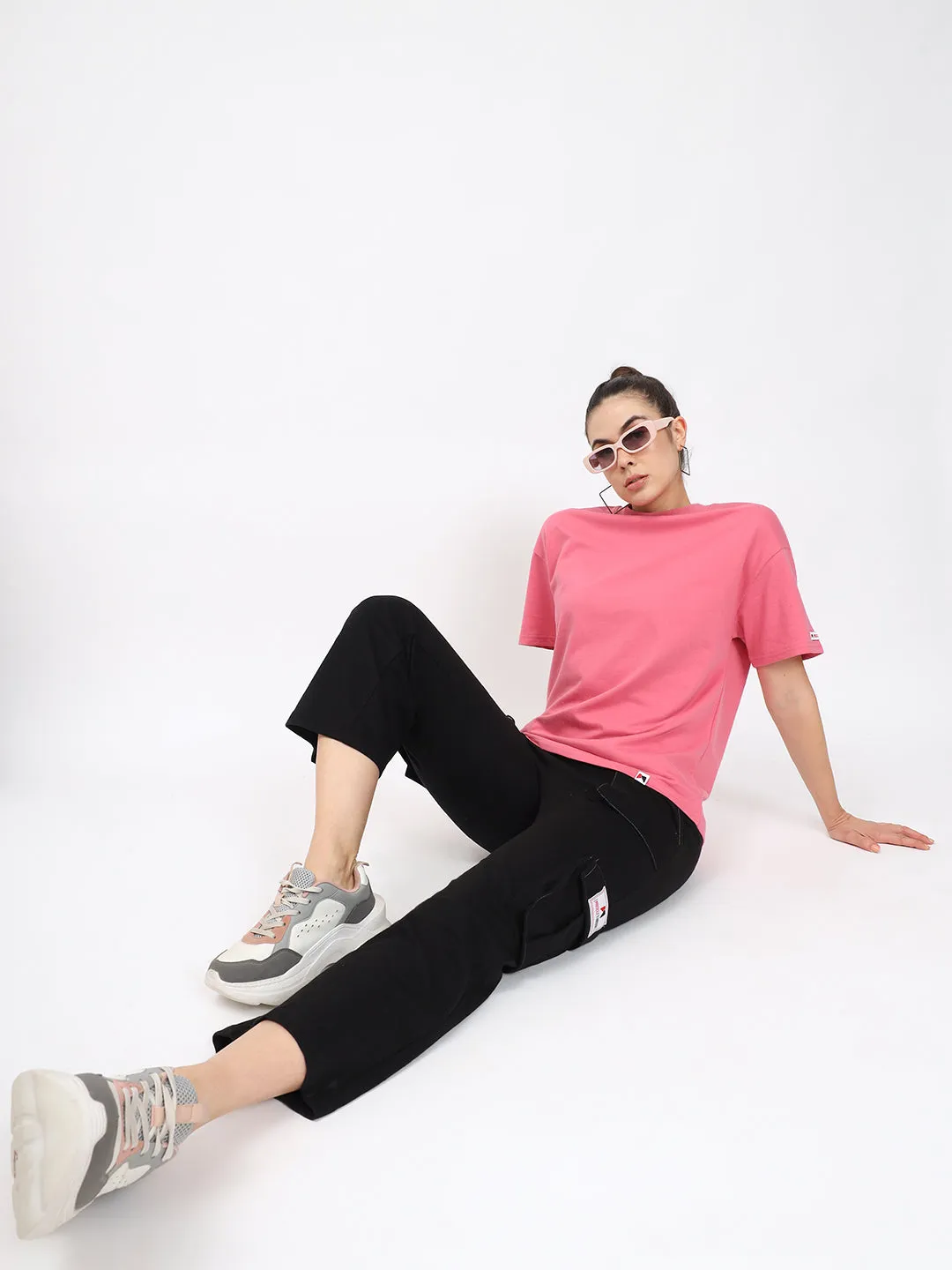 Basic OverSize Drop Shoulder T-shirt - Blue