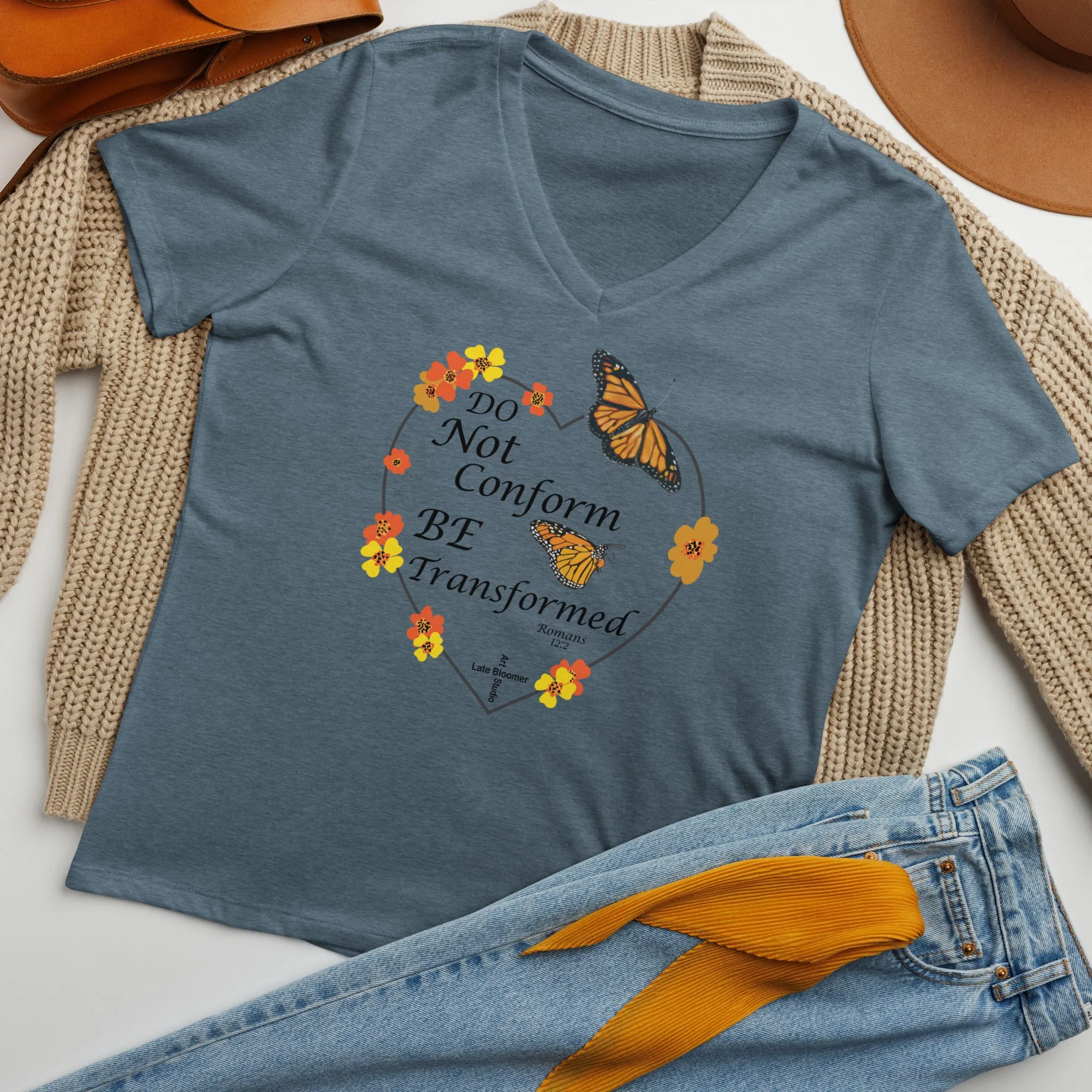 Do Not Conform/Be Transformed- Women’s relaxed V-neck t-shirt