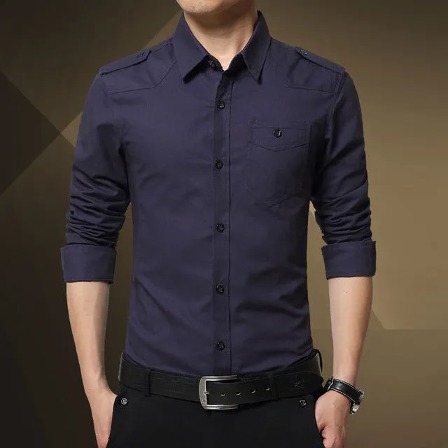 Epaulet Shirt Military Style