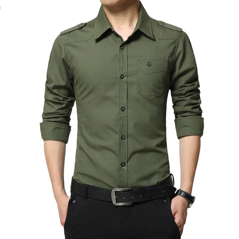 Epaulet Shirt Military Style