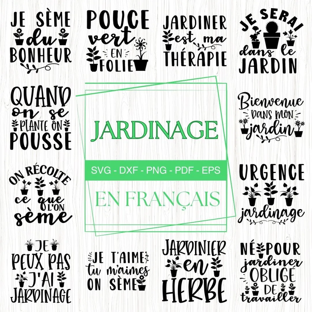 French Gardening SVG Bundle