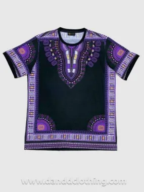 Men T-Shirt D&D Dashiki Violet