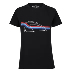 Moto Tank T-Shirt (Black/Blue Stripe)