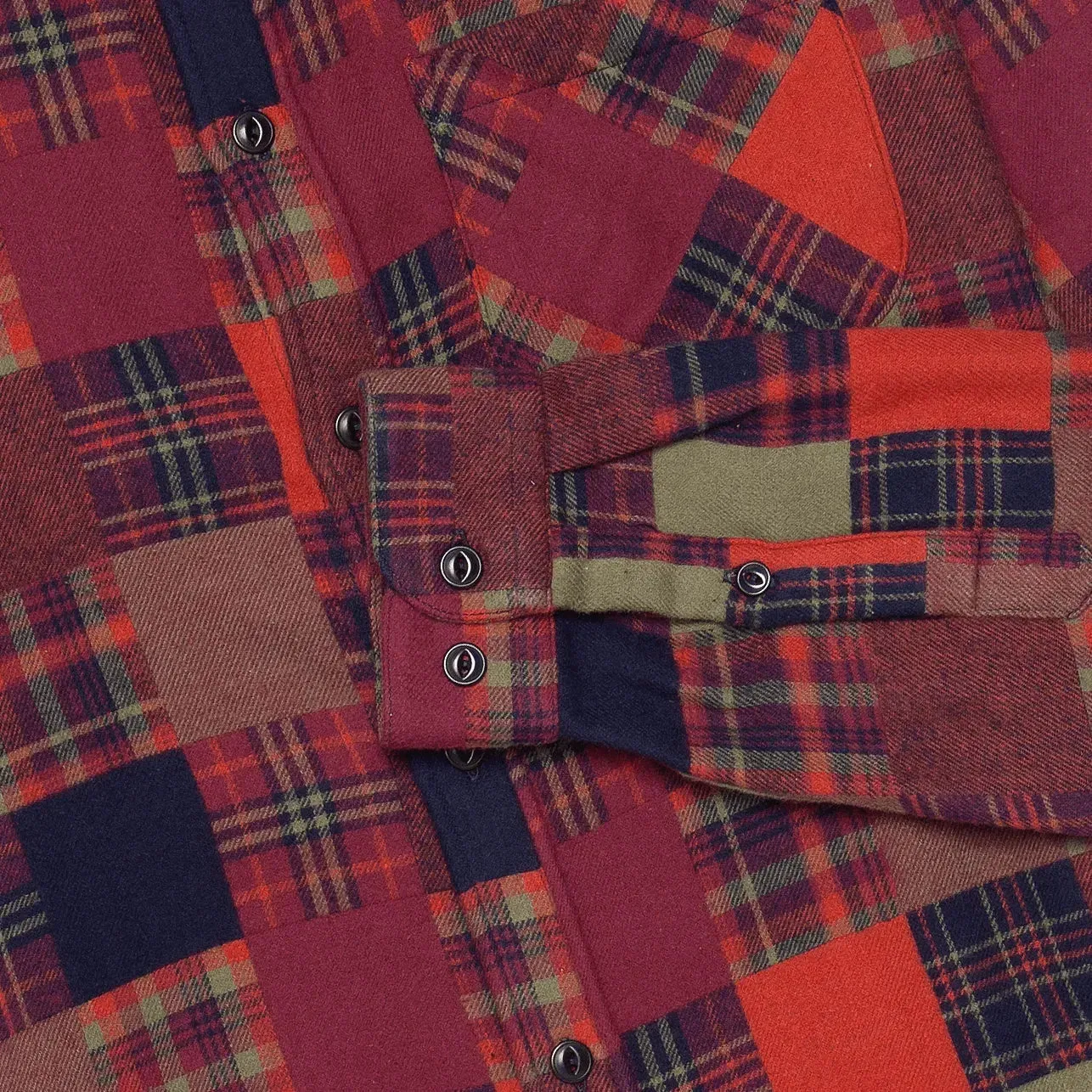 OG Patchwork Flannel Shirt- Red / Green