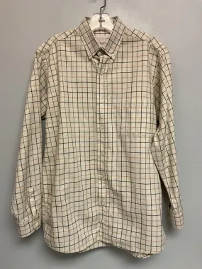 Papo d' Anjo Size 12 Cream Plaid Flannel Big Boys Shirts & Polos