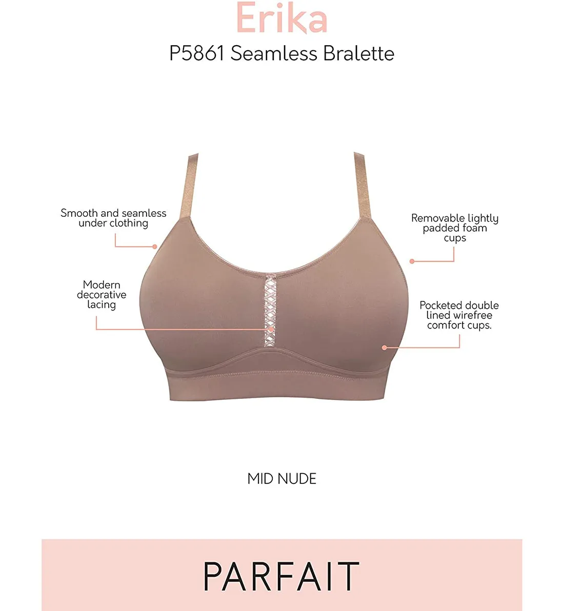 Parfait Erika Seamless Bralette (P5861) - Mid Nude