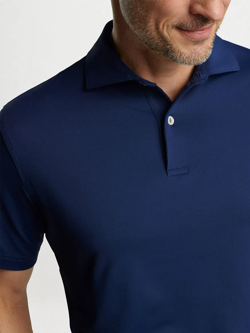 Peter Millar Solid Performance Jersey Polo in Navy