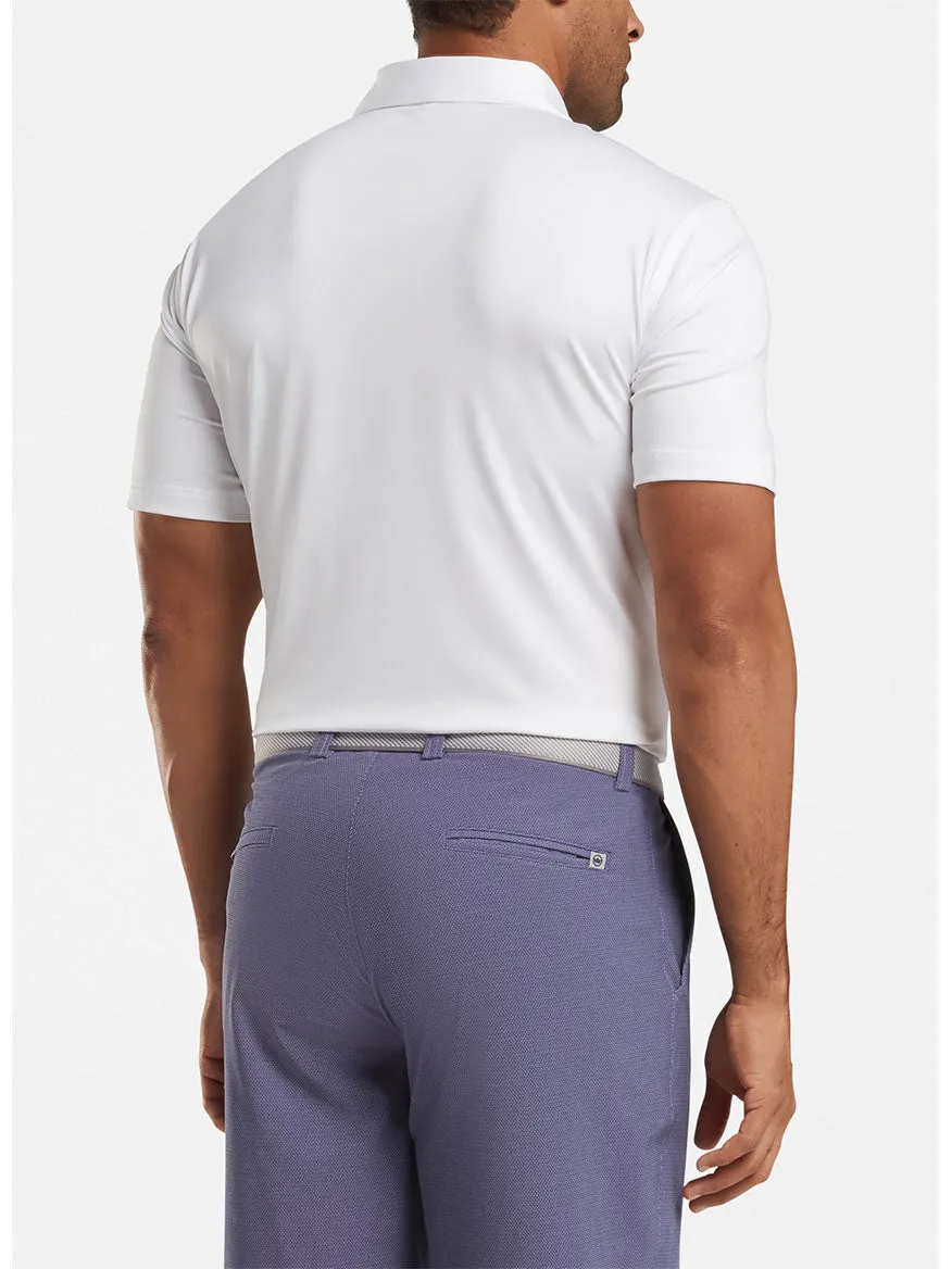 Peter Millar Solid Performance Jersey Polo in White [Sean Self Collar]