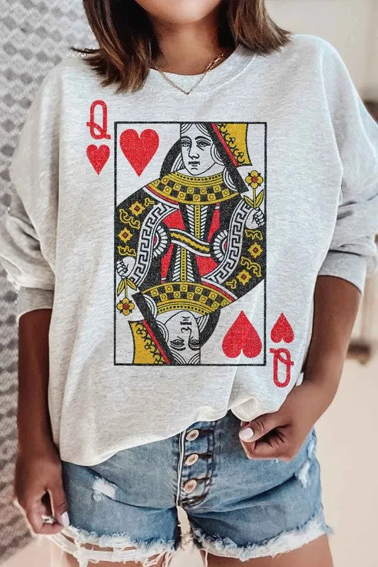 Queen of Hearts Sweatshirt - Curvy