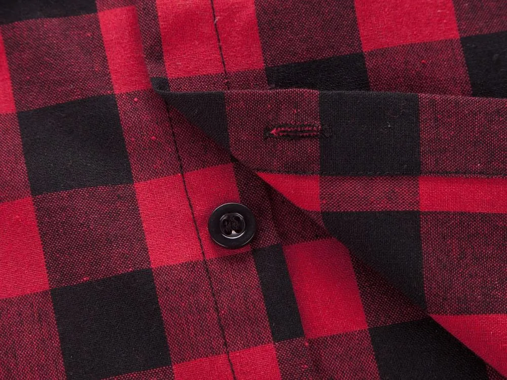 Red & Black Plaid Checkered Shirt