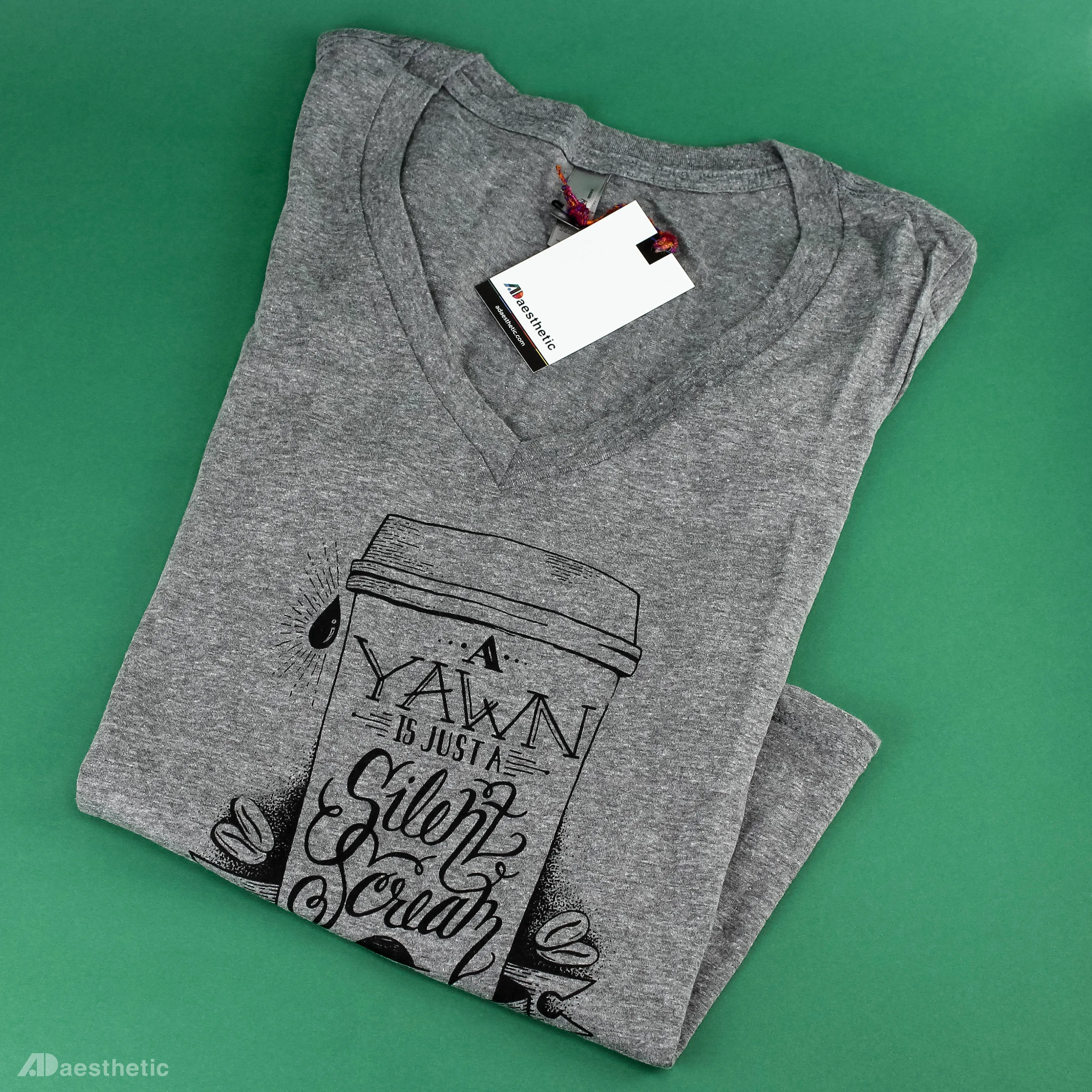 Scream for Coffee V-neck T-shirt