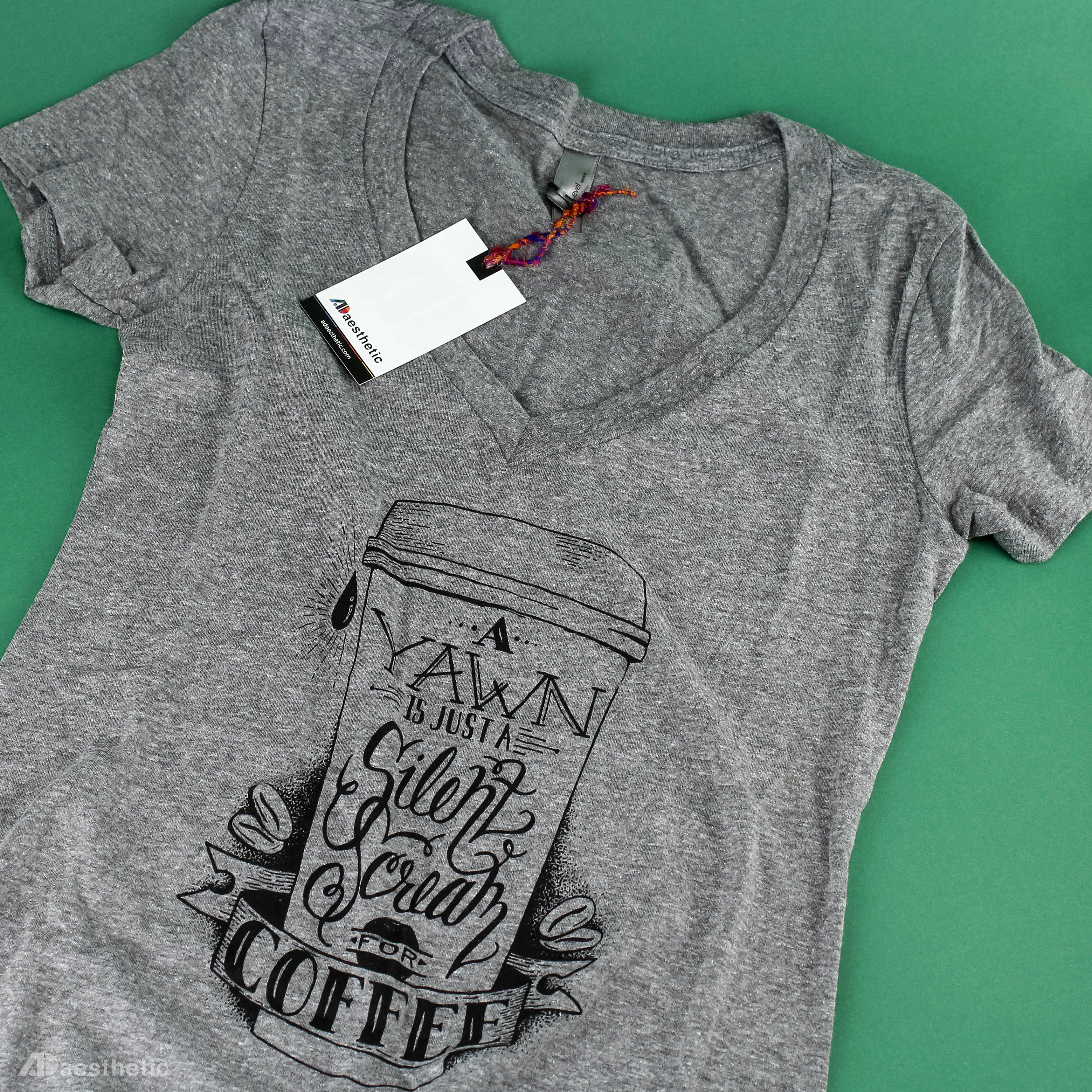 Scream for Coffee V-neck T-shirt
