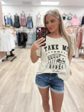 Take Me To The Rodeo Mineral Graphic Top